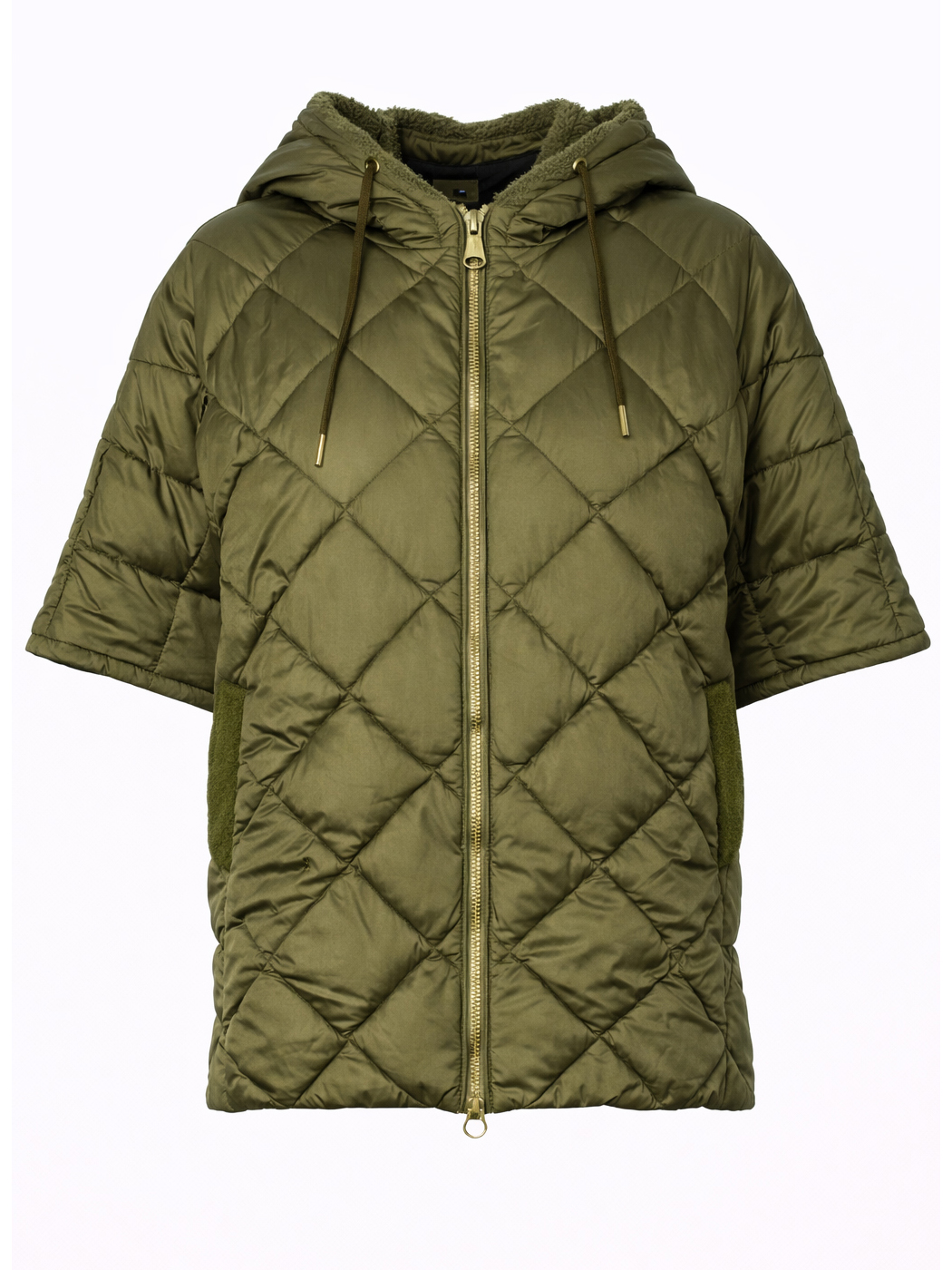 CAPPA PIUMINO CAPPUCCIO FAKE LAMB,2 TG,100%PL,MADE IN PRC    - MILITARY GREEN
